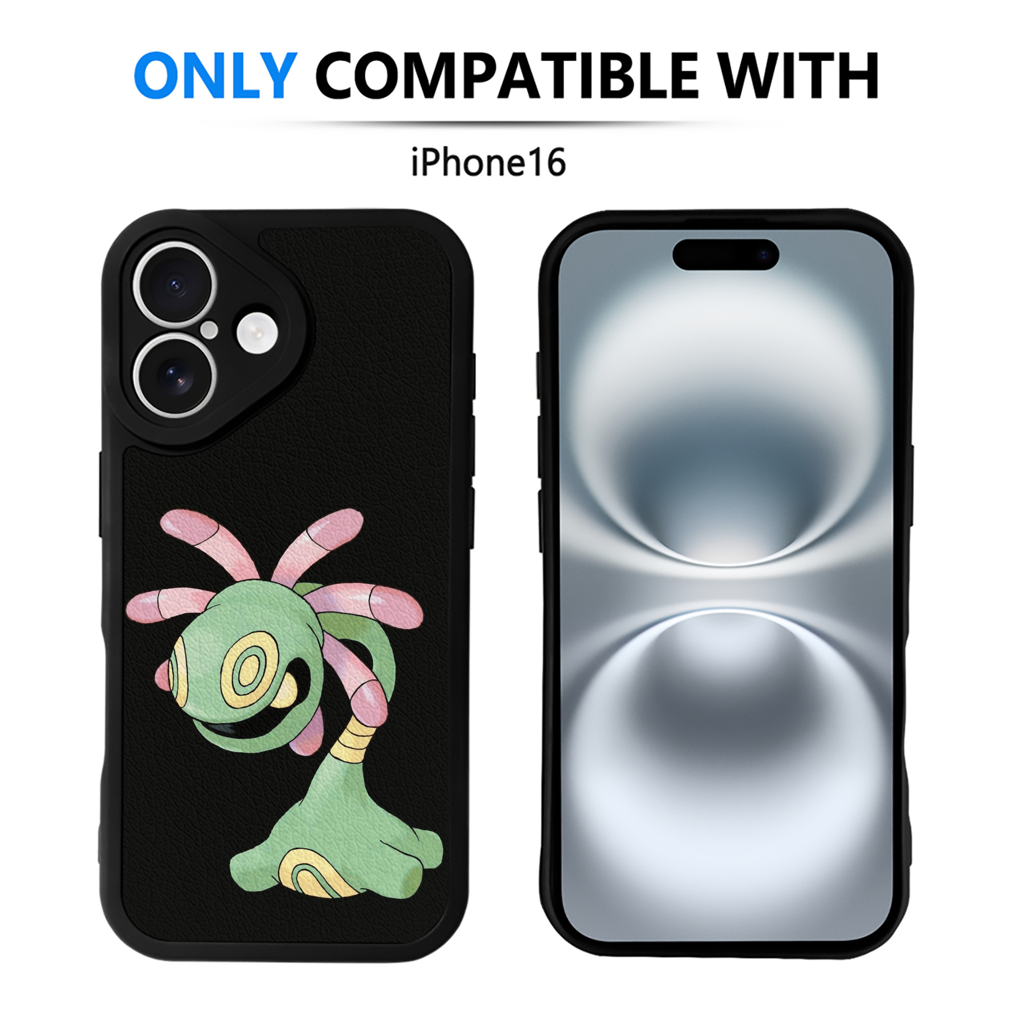 （画像用） ポケットモンスター Pokémon 【iPhone 16シリーズ対応】シリコンスマホケース（レザー調） 材質：シリコン
